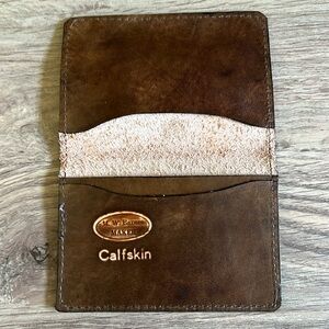 M.W. Barnes Leatherwork Calfskin Leather Wallet Cardholder Handmade